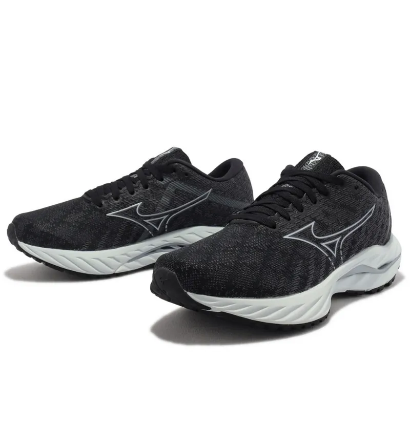Mizuno Women's Wave Inspire 19 D Black/Silver/Snowcrest-3